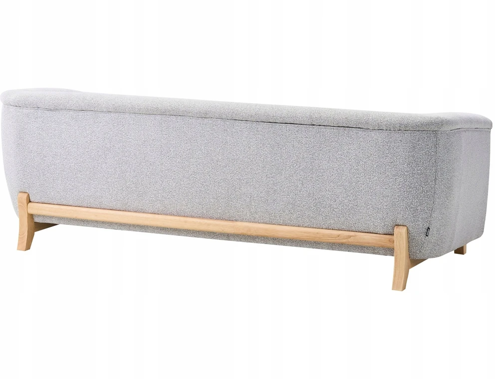 Beliani Trivietė sofa ALNOR šviesiai pilka
