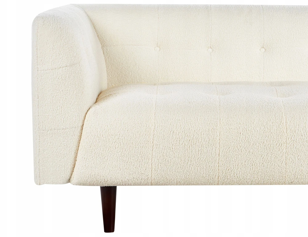 Beliani Trivietė sofa BYSKE Bouclé, balta