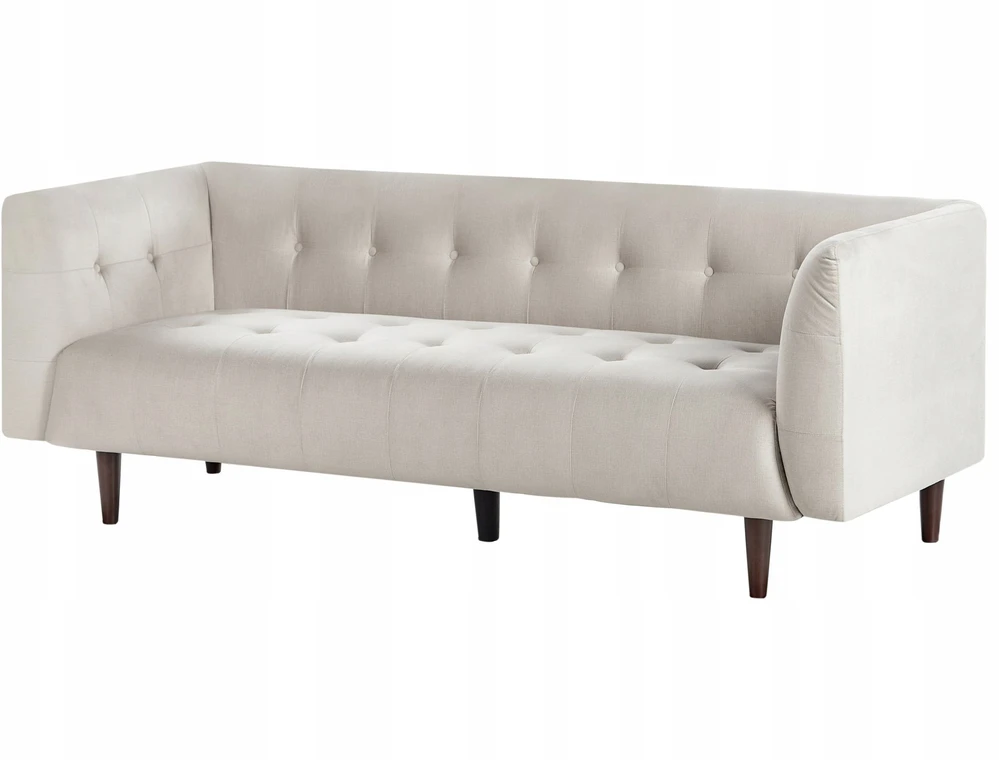 Beliani 3 vietų sofa BYSKE šviesiai smėlio spalvos