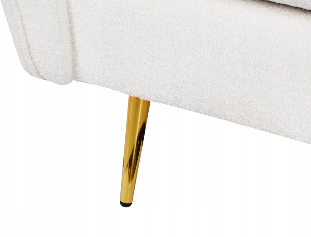 Beliani Trivietė sofa FREDERICA, bouclé audinys, balta