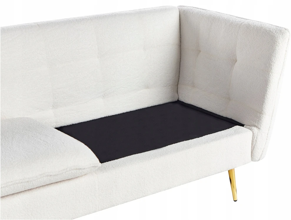 Beliani Trivietė sofa FREDERICA, bouclé audinys, balta