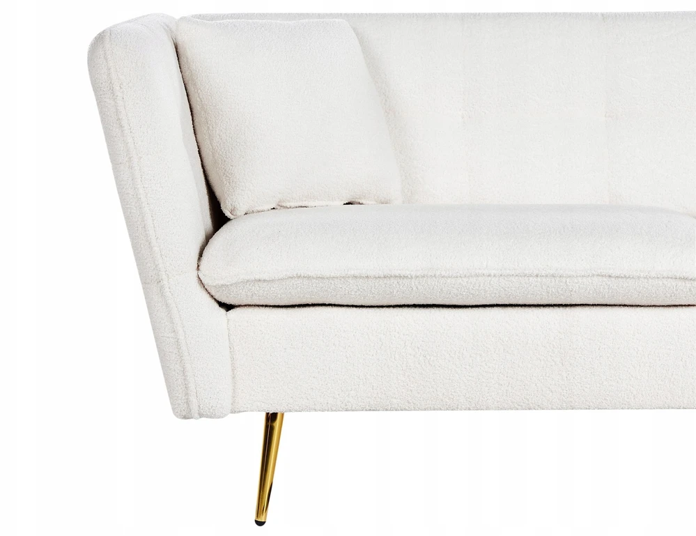 Beliani Trivietė sofa FREDERICA, bouclé audinys, balta
