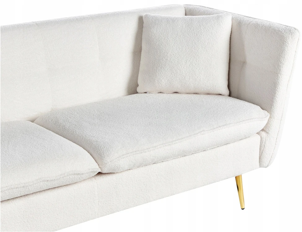 Beliani Trivietė sofa FREDERICA, bouclé audinys, balta