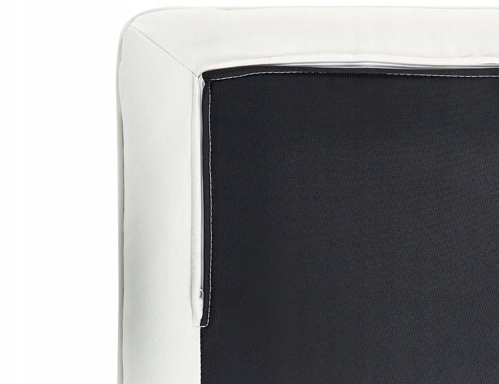 Beliani Trivietė sofa FREDERICA, veliūras, kreminė balta