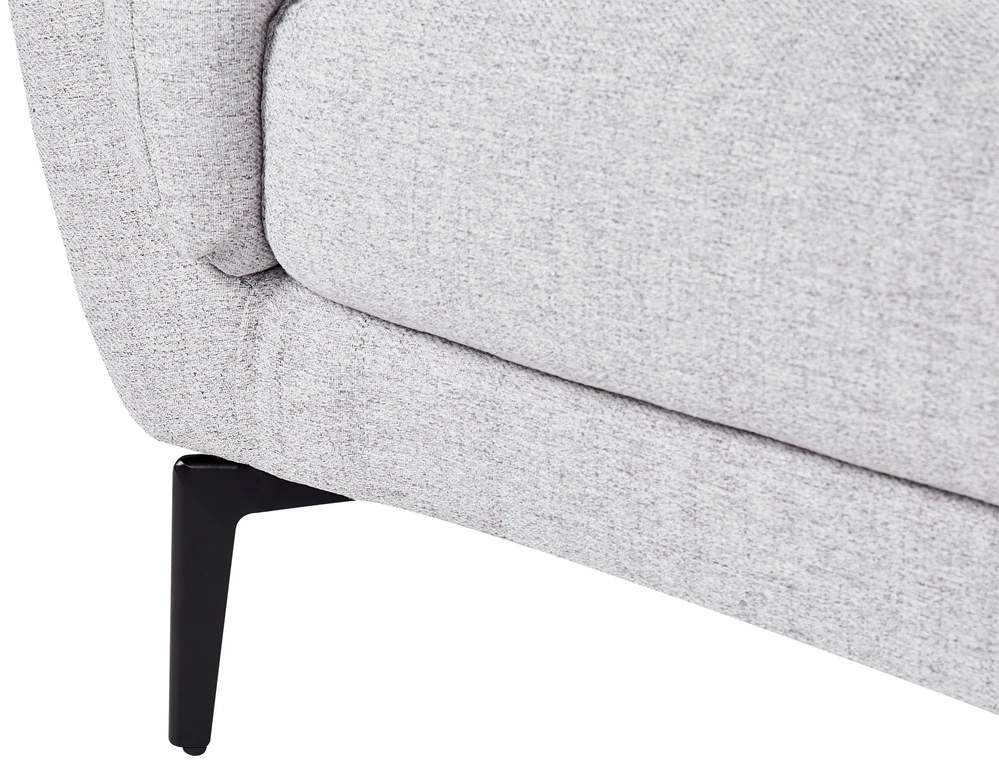 Beliani 3 vietų sofa KANSSELI šviesiai pilka
