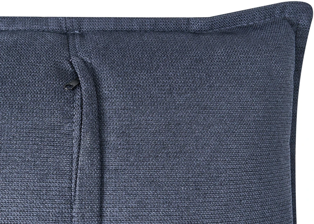 Beliani Trivietė sofa KUNES Tamsiai mėlyna