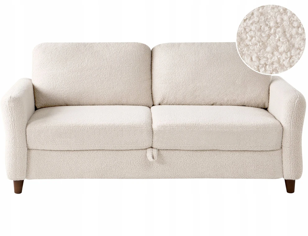 Beliani 3 vietų sofa MARE Boucle smėlio spalvos