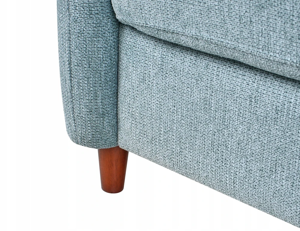 Beliani Trivietė sofa MARE mėlyna su daiktadėže