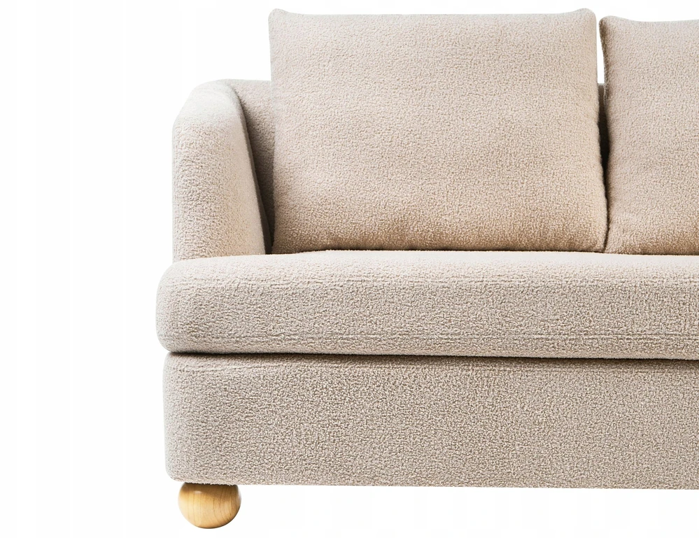 Beliani 3 vietų sofa RATTVIK Boucle smėlio spalvos