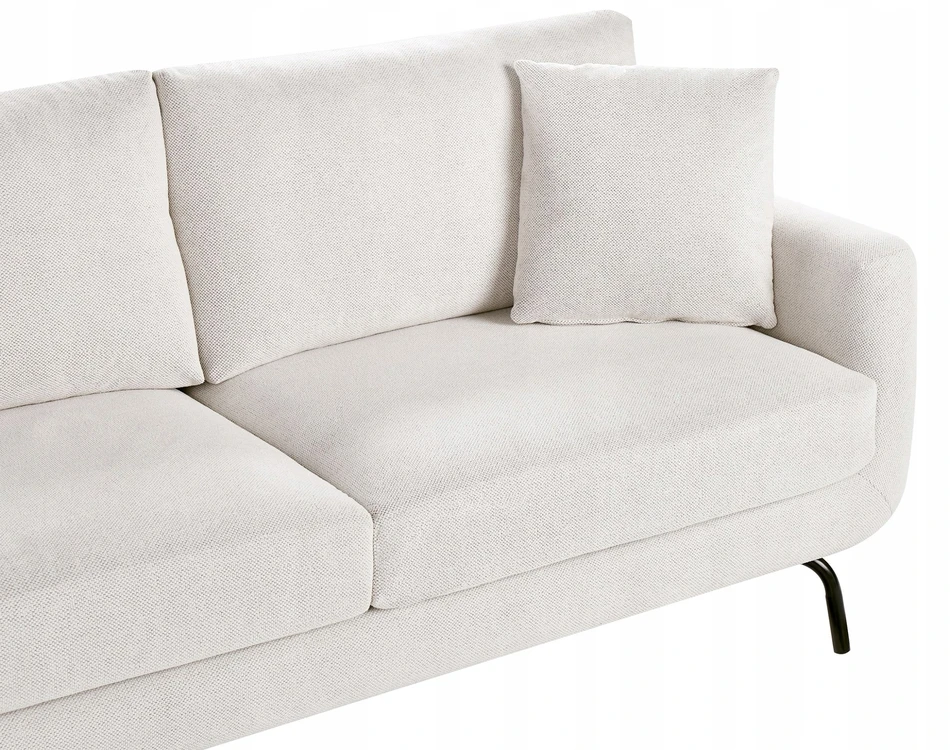 Beliani Trivietė sofa VESALA kreminės spalvos