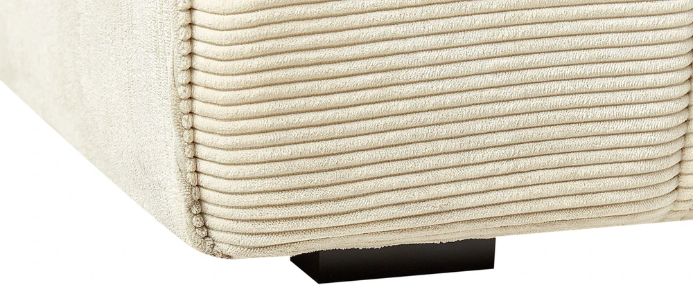 Beliani 3 vietų sofa VISKAN Velvetinis šviesiai smėlio spalvos