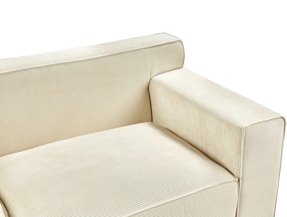 Beliani 3 vietų sofa VISKAN Velvetinis šviesiai smėlio spalvos
