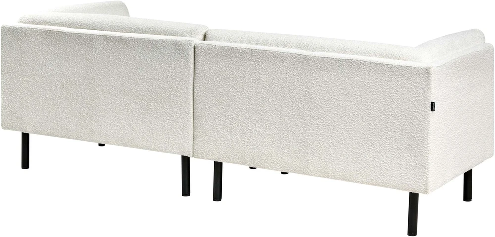 Beliani Trivietė sofa VORGOD Boucle Kreminės spalvos