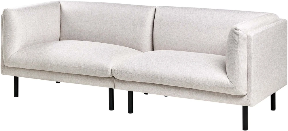 Beliani 3 vietų sofa VORGOD šviesiai smėlio spalvos