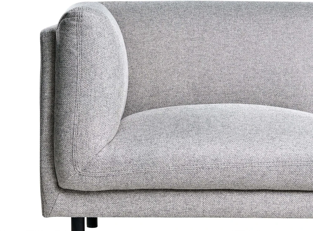 Beliani 3 vietų sofa VORGOD šviesiai pilka