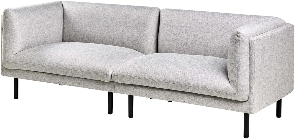 Beliani 3 vietų sofa VORGOD šviesiai pilka
