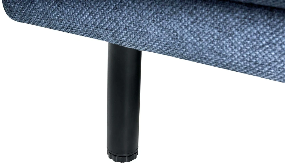 Beliani Trivietė sofa VORGOD tamsiai mėlyna