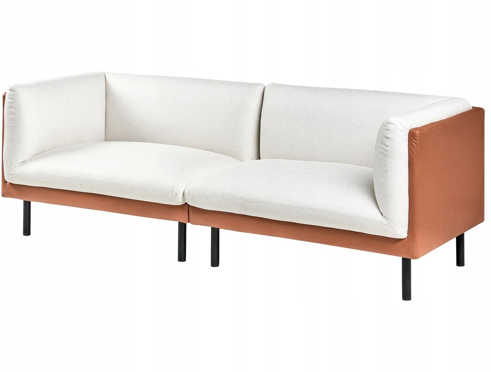 Beliani 3 vietų sofa VORGOD, kreminė