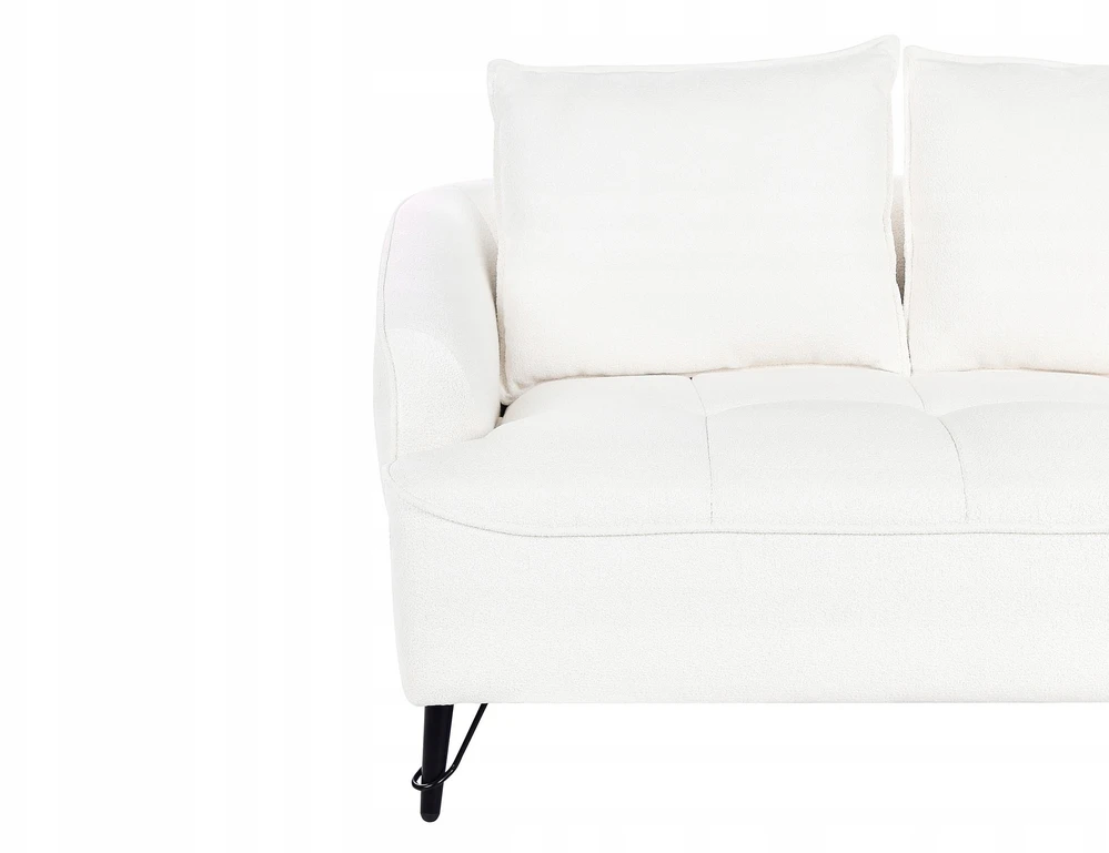 Beliani Dvivietė sofa HOBRO, boucle audinys, balta