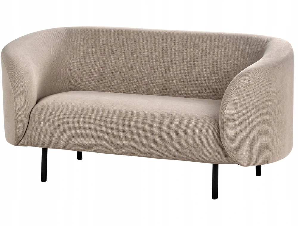 Beliani Dvivietė sofa LOEN, smėlio ir pilkos spalvos