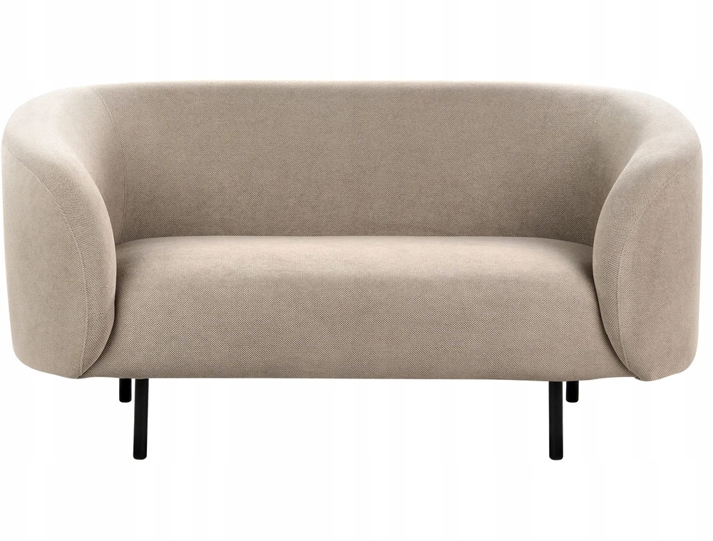 Beliani Dvivietė sofa LOEN, smėlio ir pilkos spalvos