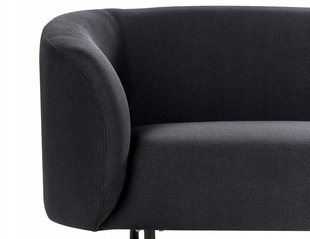 Beliani Dviejų vietų sofa LOEN, juoda