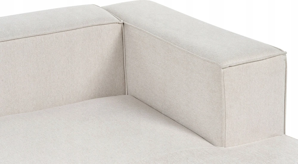 Beliani 2 vietų kampinė sofa VERNON šviesiai smėlio spalvos dešininė