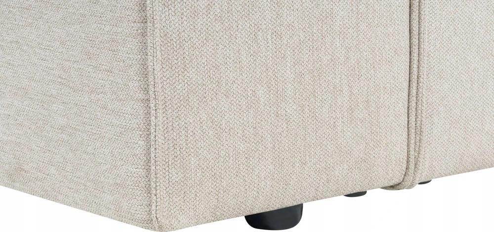 Beliani 2 vietų kampinė sofa VERNON šviesiai smėlio spalvos dešininė
