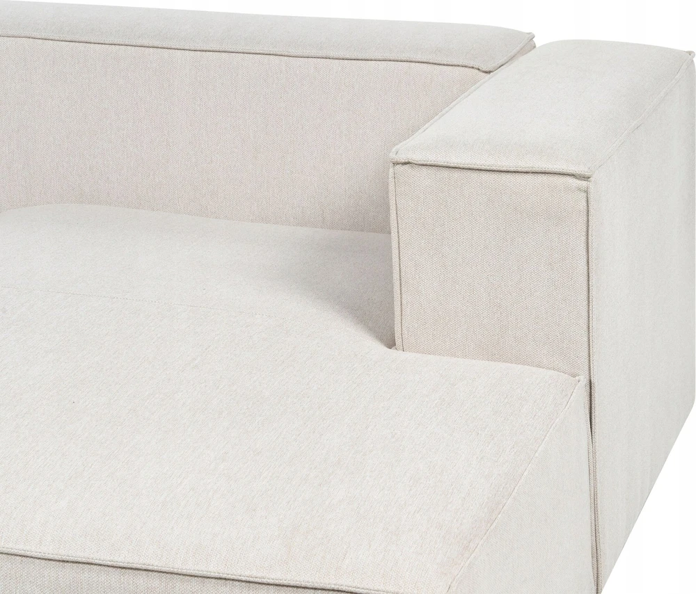 Beliani 2 vietų kampinė sofa VERNON šviesiai smėlio spalvos dešininė