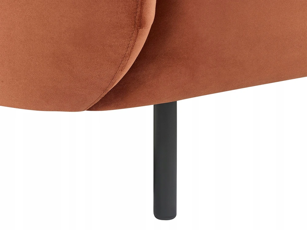 Beliani 2-vietė sofa LOEN, veliūras, oranžinė