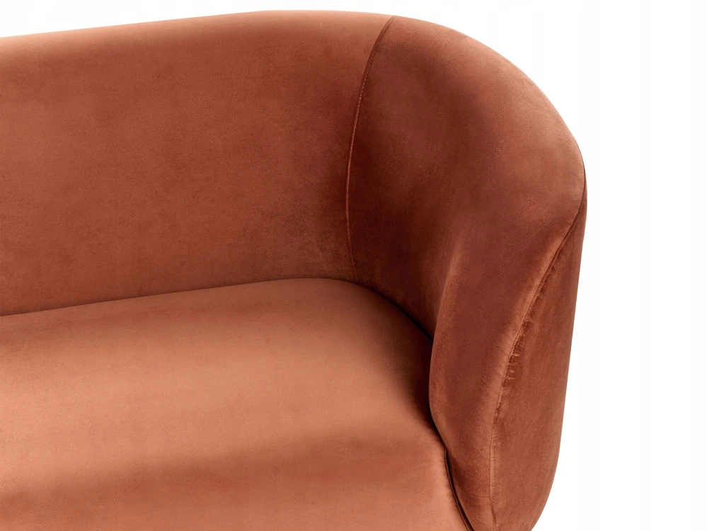 Beliani 2-vietė sofa LOEN, veliūras, oranžinė