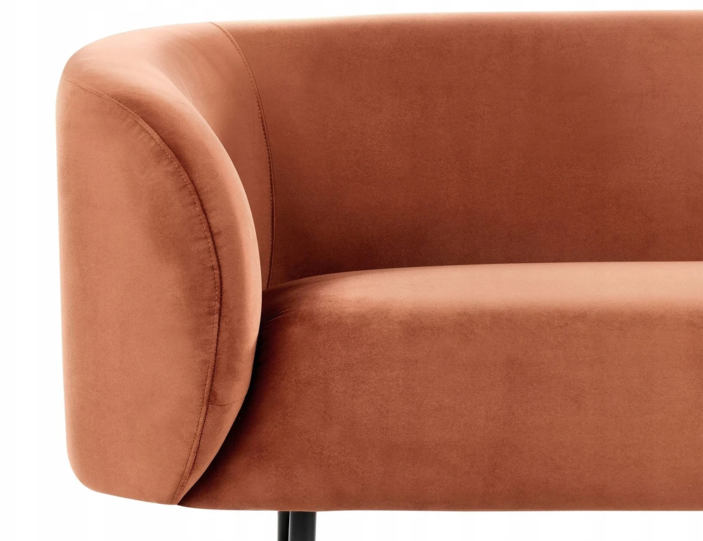 Beliani 2-vietė sofa LOEN, veliūras, oranžinė