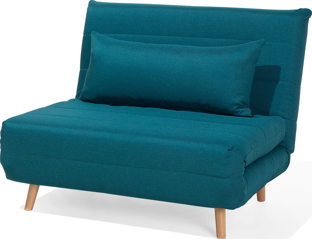 Beliani Vienvietė išskleidžiama sofa SETTEN, melsva