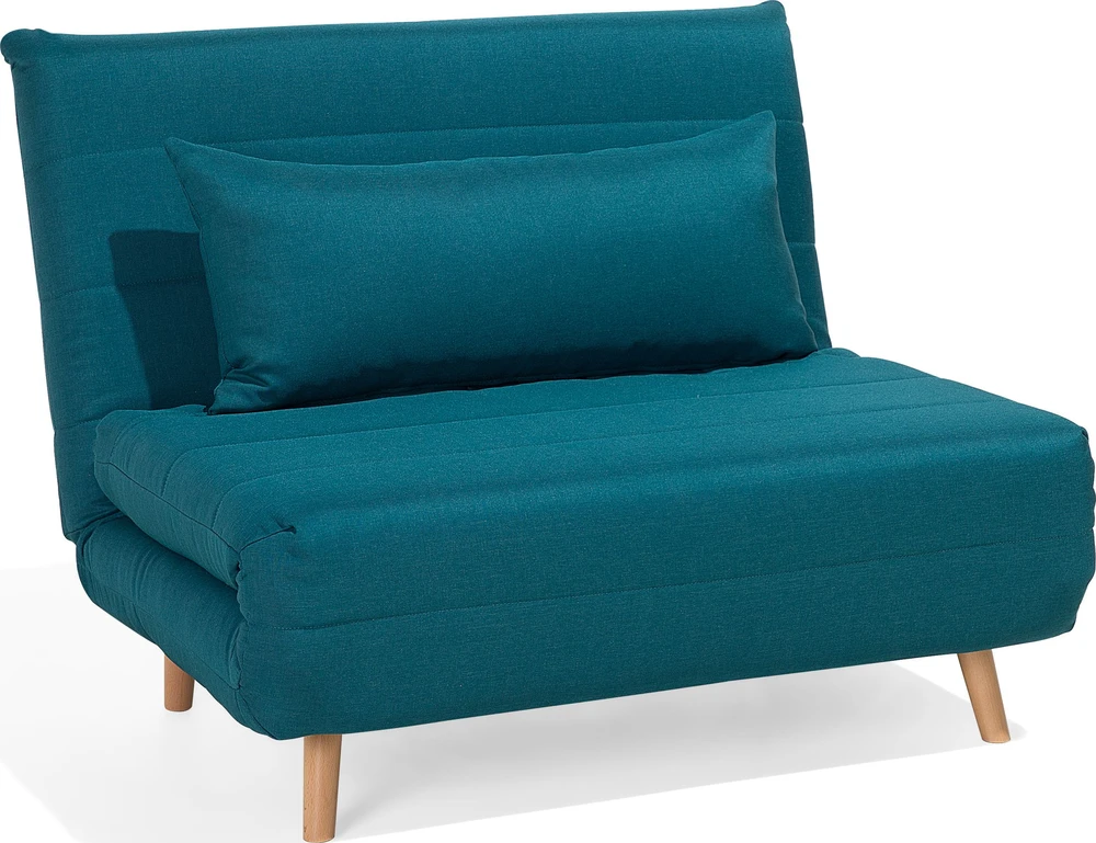 Beliani Vienvietė išskleidžiama sofa SETTEN, melsva