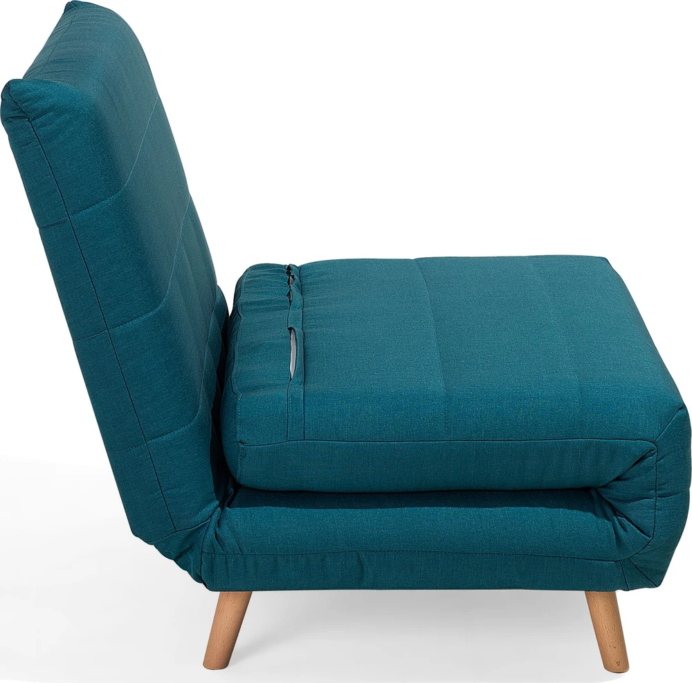 Beliani Vienvietė išskleidžiama sofa SETTEN, melsva