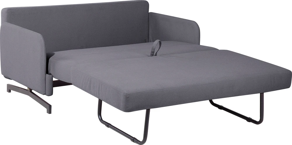 Beliani Dvivietė išskleidžiama sofa BELFAST pilka