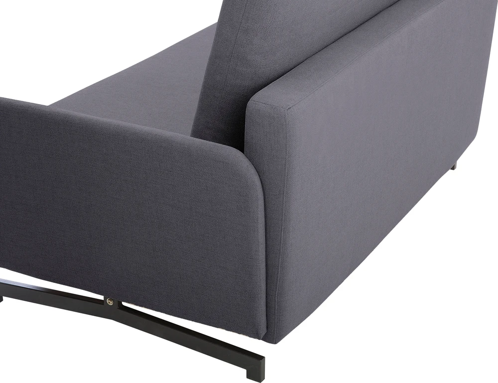 Beliani Dvivietė išskleidžiama sofa BELFAST pilka