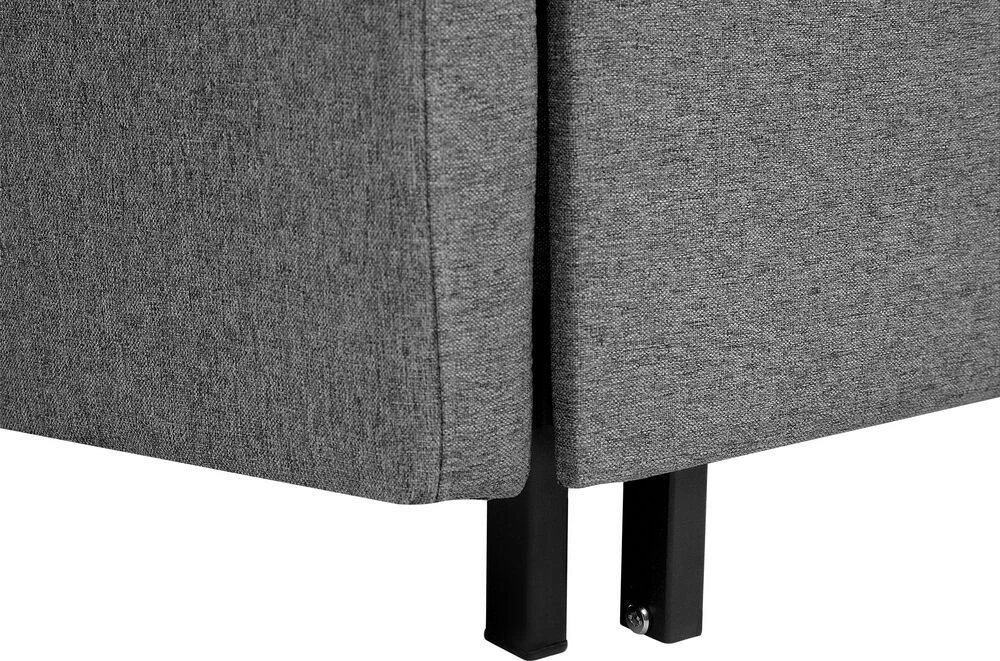 Beliani Dvivietė išskleidžiama sofa HOVIN pilka
