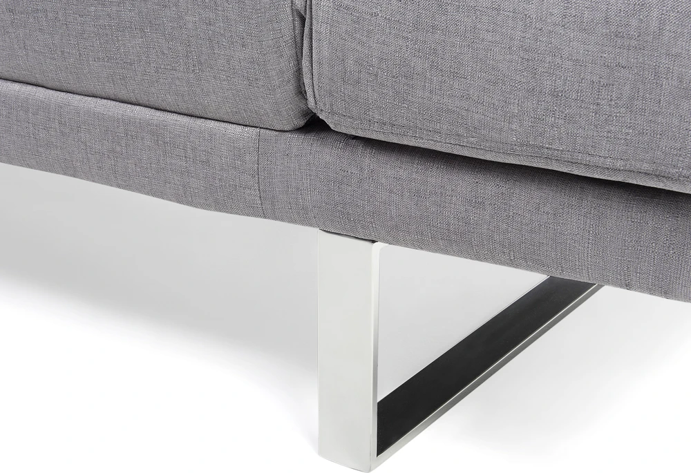 Beliani Ištiessama dvivietė sofa YORK šviesiai pilka