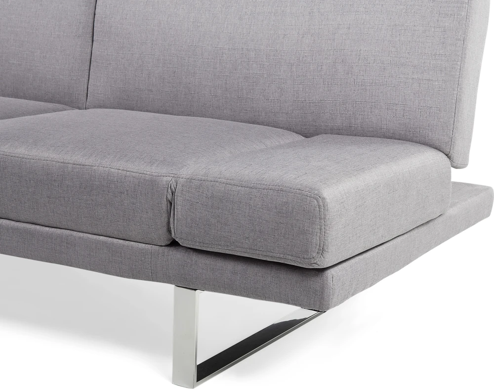Beliani Ištiessama dvivietė sofa YORK šviesiai pilka