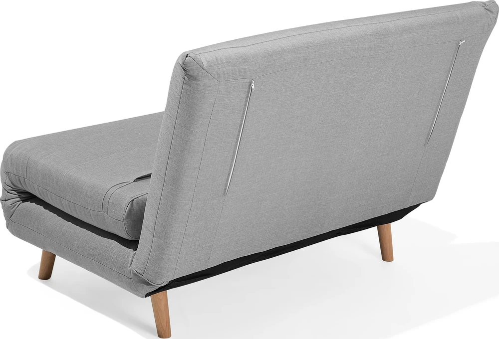 Beliani Vienvietė išskleidžiama sofa SETTEN, šviesiai pilka