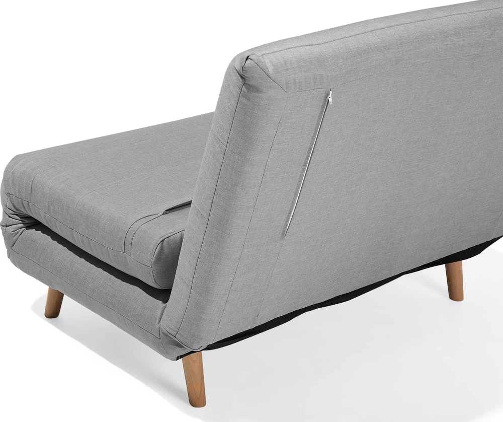 Beliani Vienvietė išskleidžiama sofa SETTEN, šviesiai pilka