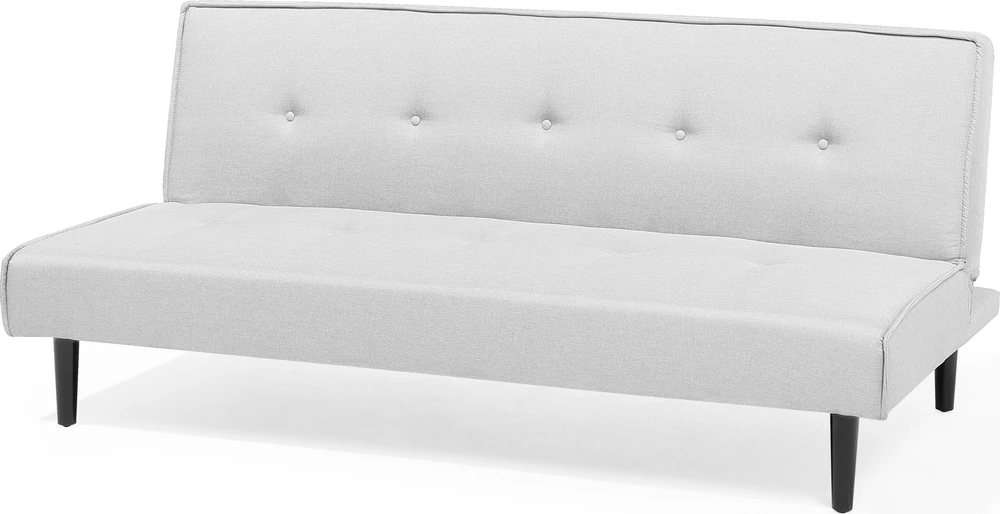 Beliani Trivietė išskleidžiama sofa VISBY šviesiai pilka