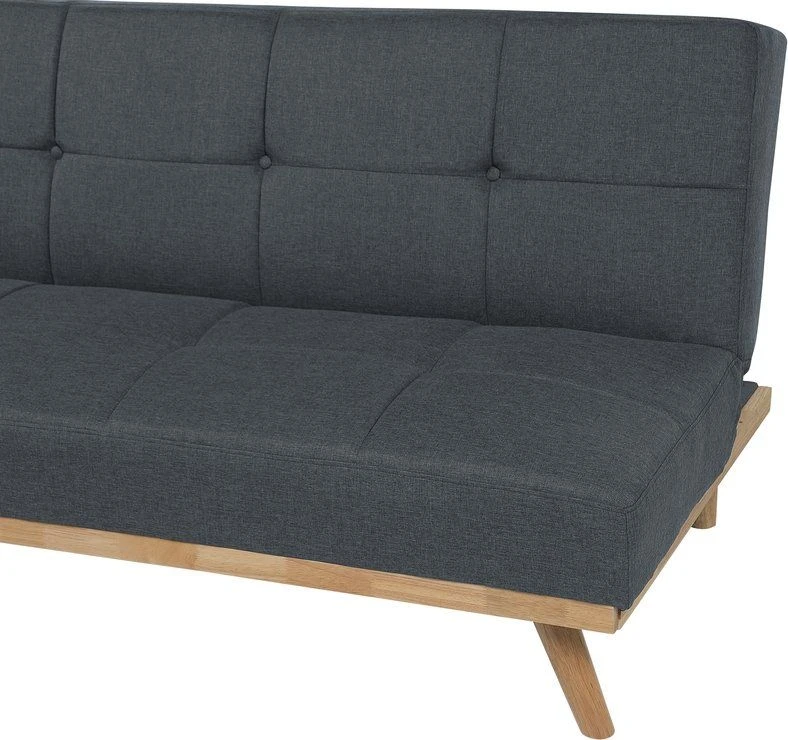 Beliani Išskleidžiama 3 vietų sofa FROYA tamsiai pilka