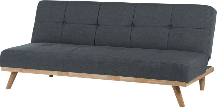 Beliani Išskleidžiama 3 vietų sofa FROYA tamsiai pilka