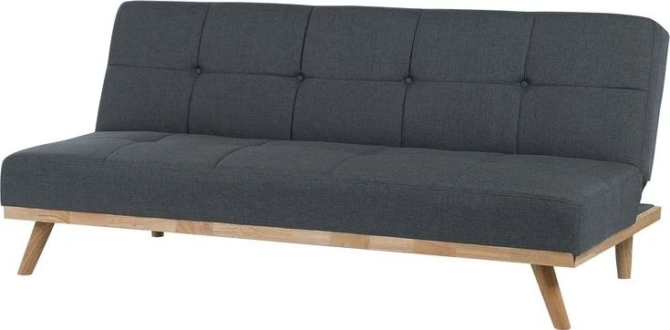 Beliani Išskleidžiama 3 vietų sofa FROYA tamsiai pilka