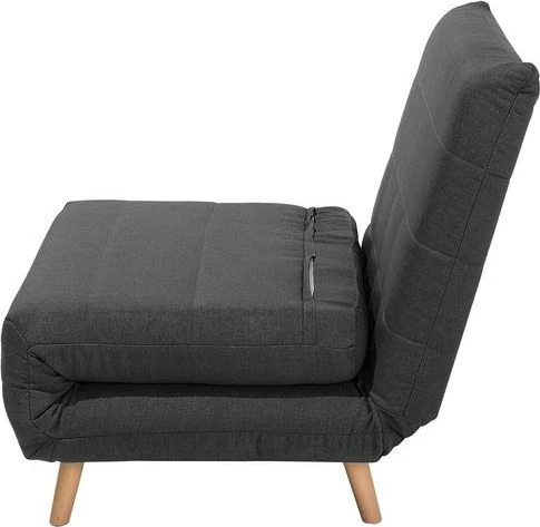 Beliani Vienvietė išskleidžiama sofa SETTEN tamsiai pilka