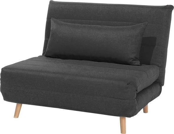 Beliani Vienvietė išskleidžiama sofa SETTEN tamsiai pilka