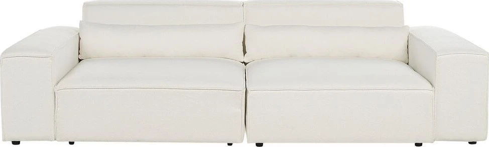 Beliani Dvivietė modulinė sofa HELLNAR, kreminė balta, Boucle