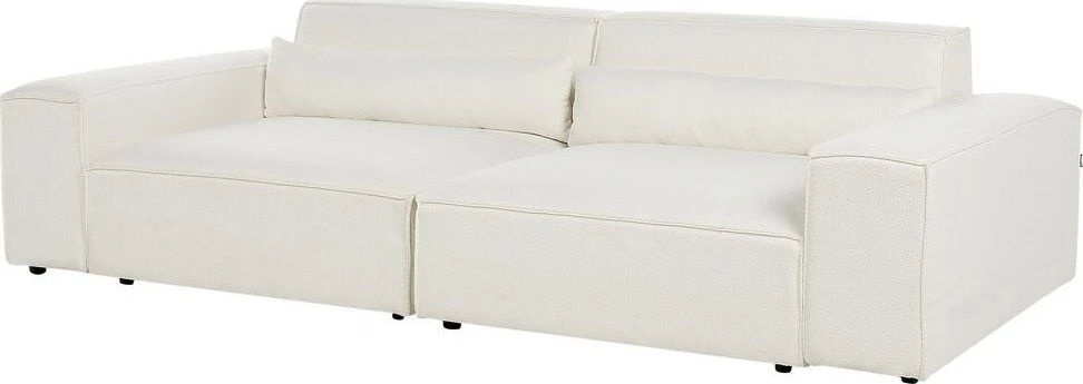 Beliani Dvivietė modulinė sofa HELLNAR, kreminė balta, Boucle